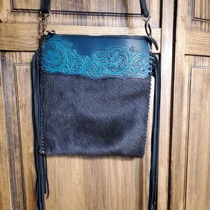 Montana West Leather & Fur Side Purse
